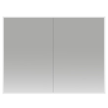 Spiegelkast Quatro 100x70x13cm Aluminium Geintegreerde LED Verlichting Sensor Lichtschakelaar Stopcontact Glazen Planken