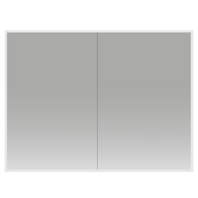 Spiegelkast Quatro 100x70x13cm Aluminium Geintegreerde LED Verlichting Sensor Lichtschakelaar Stopcontact Glazen Planken Spiegelkast Quatro 100x70x13cm Aluminium Geintegreerde LED Verlichting Sensor Lichtschakelaar Stopcontact Glazen Planken