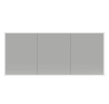Spiegelkast Quatro 160x70x13cm Aluminium Geintegreerde LED Verlichting Sensor Lichtschakelaar Stopcontact Glazen Planken