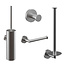 Toilet Accessoires Set Rondo RVS Luxe Borstel Set luxe Toiletrolhouder Handdoekhaak en Dubbele Reserverolhouder