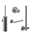 Toilet Accessoires Set Rondo RVS Luxe Borstel Set luxe Toiletrolhouder Handdoekhaak en Dubbele Reserverolhouder