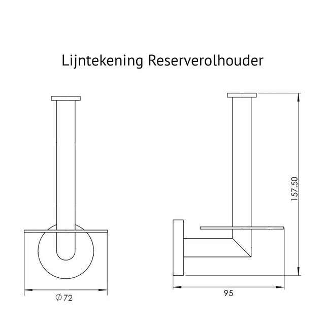 Toilet Accessoires Set Rondo Mat Zwart Toiletborstelhouder Reserverolhouder Toiletrolhouder en Handdoekring