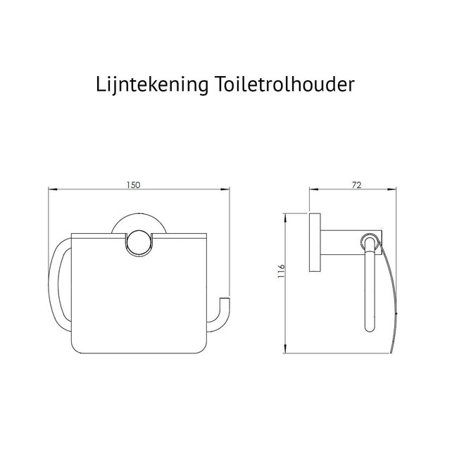Toilet Accessoires Set Rondo RVS Toiletrolhouder Toiletborstelhouder en Jashaak