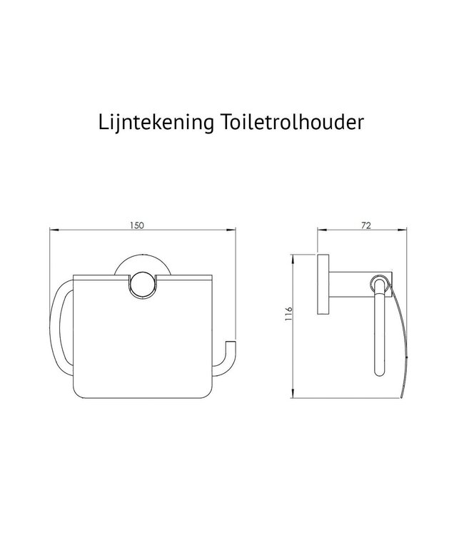 Toilet Accessoires Set Rondo RVS Toiletrolhouder Toiletborstelhouder en Jashaak
