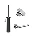 Toilet Accessoires Set Rondo Chroom Luxe Borstel Set Luxe Toiletrolhouder en Handdoekhaak