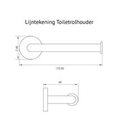 Toilet Accessoires Set Rondo Mat Zwart Luxe Borstel Set luxe Toiletrolhouder Handdoekhaak en Dubbele Reserverolhouder