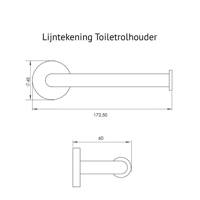 Toilet Accessoires Set Rondo Mat Zwart Luxe Borstel Set luxe Toiletrolhouder Handdoekhaak en Dubbele Reserverolhouder