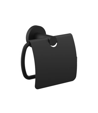 Toiletrolhouder Rondo 15x11.6cm Messing Mat Zwart