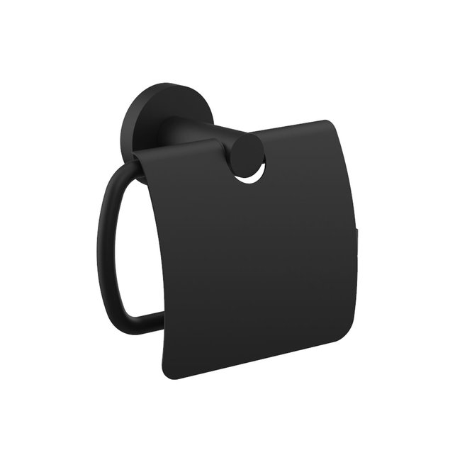 Toiletrolhouder Rondo 15x11.6cm Messing Mat Zwart