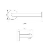 Toiletrolhouder Rondo Luxe Messing RVS
