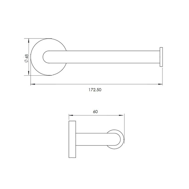 Toiletrolhouder Rondo Luxe Messing RVS