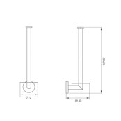 Reserverolhouder Rondo Dubbel Messing RVS