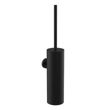 Toiletborstelhouder Set Mat Zwart Rondo Hangend Luxe Messing