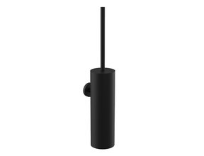 Toiletborstelhouder Set Mat Zwart Rondo Hangend Luxe Messing