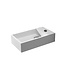 Fontein Toilet - Toiletmeubel Wc Solid Surface - Mat Wit Rechts 40x22 cm