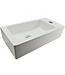 Fonteinset Rhea Rechthoek Rechts 36.5x18x9cm Toiletkraan Clickwaste Sifon RVS