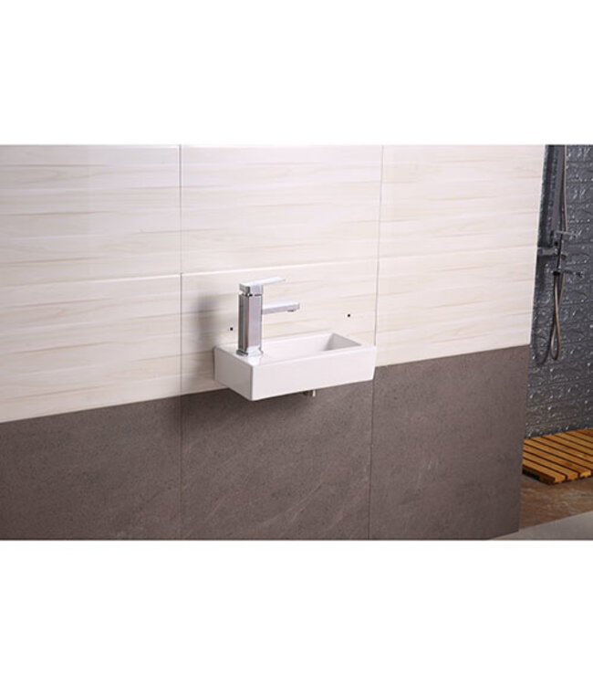 Mini Toiletfontein Rechthoek Links 36,5x18x9cm