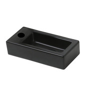 Mini Toiletfontein Rechthoek Mat Zwart Links 36x18x9cm