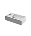 Fontein Toilet - Toiletmeubel Wc Solid Surface - Mat Wit Links 40x22 cm