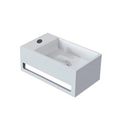 Fontein Toilet - Toiletmeubel Wc Solid Surface - Mat Wit Links 36x16 cm Fontein Toilet - Toiletmeubel Wc Solid Surface - Mat Wit Links 36x16 cm