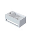 Fontein Toilet - Toiletmeubel Wc Solid Surface - Mat Wit Links 36x16 cm