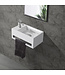 Fontein Toilet - Toiletmeubel Wc Solid Surface - Mat Wit Links 36x16 cm