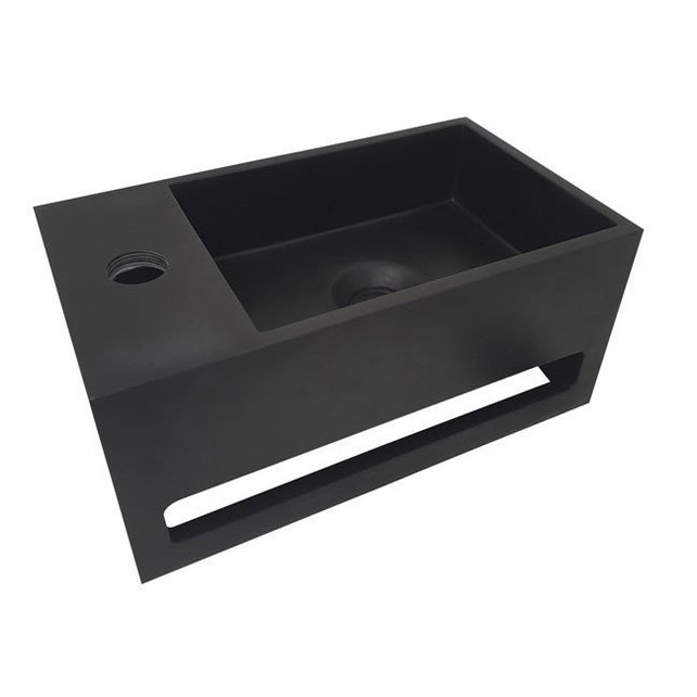 Fonteinset Sima Solid Surface Mat Zwart Links 35.6x20.3x15.9cm Toiletkraan Hendel Clickwaste Sifon Geborsteld Koper Fonteinset Sima Solid Surface Mat Zwart Links 35.6x20.3x15.9cm Toiletkraan Hendel Clickwaste Sifon Geborsteld Koper