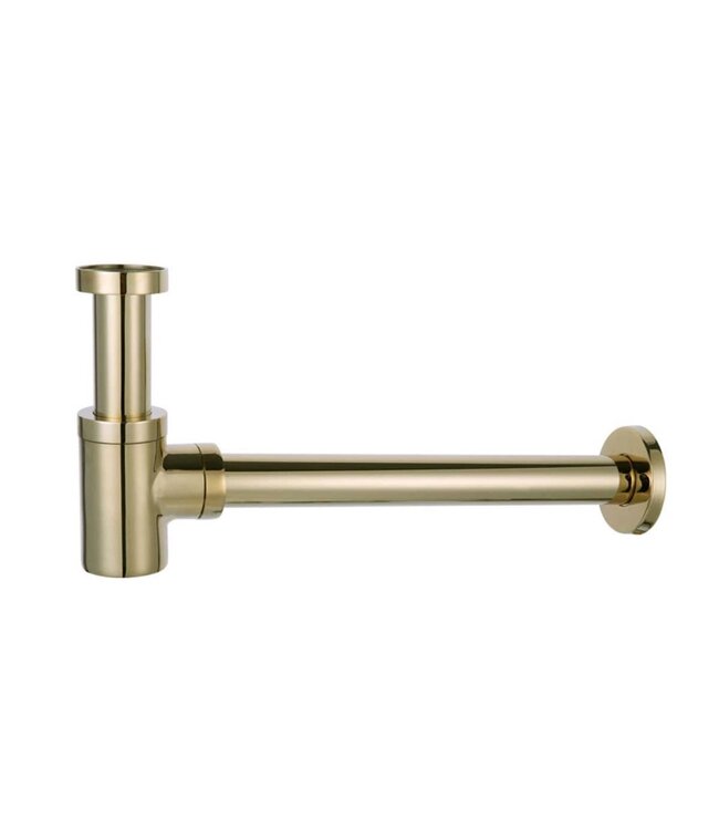 Fonteinset Sima Geborsteld Goud Solid Surface Mat Zwart Rechts 35.6x20.3x15.9cm Toiletkraan Knop Clickwaste Sifon Geborsteld Goud