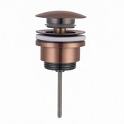 Fonteinset Sima Geborsteld Koper/Betonlook Solid Surface Rechts 35.6x20.3x15.9cm Toiletkraan Hendel Clickwaste Sifon Geborsteld Koper/Betonlook