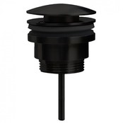 Fonteinset Sima Mat Zwart/Betonlook Solid Surface Links 35.6x20.3x15.9cm Toiletkraan Knop Clickwaste Sifon