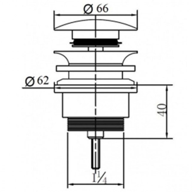 Fonteinset Sima Mat Zwart/Betonlook Solid Surface Links 35.6x20.3x15.9cm Toiletkraan Knop Clickwaste Sifon