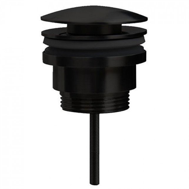 Fonteinset Sima Mat Zwart Solid Surface Links 35.6x20.3x15.9cm Toiletkraan Knop Clickwaste Sifon