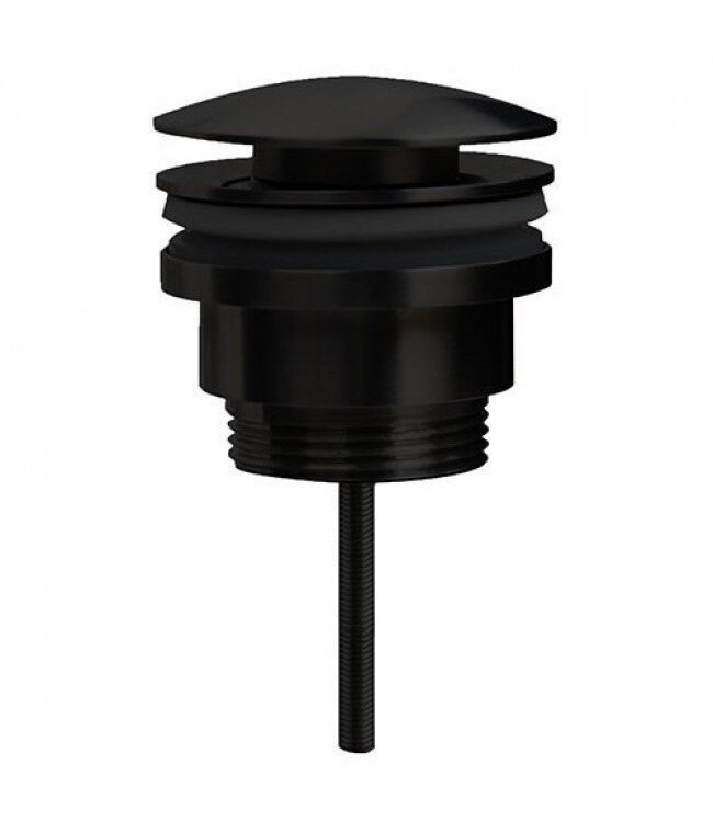 Fonteinset Sima Mat Zwart Solid Surface Links 35.6x20.3x15.9cm Toiletkraan Knop Clickwaste Sifon