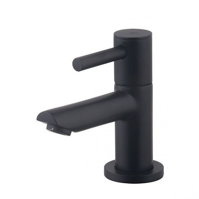 Fonteinset Sima Solid Surface Links Mat Zwart/Betonlook 35.6x20.3x15.9cm Toiletkraan Hendel Clickwaste Sifon