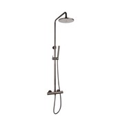 Opbouw regendouche set Effeze Gunmetal  Rond 20cm Hoofddouche Op de hoogte verstelbaar incl. staafhanddouche