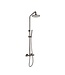 Opbouw regendouche set Effeze Gunmetal  Rond 20cm Hoofddouche Op de hoogte verstelbaar incl. staafhanddouche