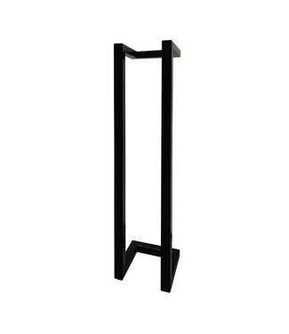 SANI-SUPPLY Handdoekhouder Mat zwart 45x10x13 cm Staal handdoekbeugel Toiletrolhouder