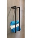 Handdoekhouder Mat zwart 45x10x13 cm Staal handdoekbeugel Toiletrolhouder
