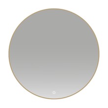 Badkamerspiegel Lara Rond Goud 100x100cm Geintegreerde LED Verlichting Touch Schakelaar