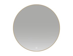 Badkamerspiegel Lara Rond Goud 100x100cm Geintegreerde LED Verlichting Touch Schakelaar