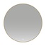 Badkamerspiegel Lara Rond Goud 100x100cm Geintegreerde LED Verlichting Touch Schakelaar