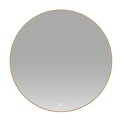 Badkamerspiegel Lara Rond Goud 80x80cm Geintegreerde LED Verlichting Touch Schakelaar