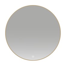 Badkamerspiegel Lara Rond Goud 60x60cm Geintegreerde LED Verlichting Touch Schakelaar