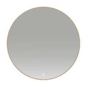 Badkamerspiegel Lara Rond Goud 60x60cm Geintegreerde LED Verlichting Touch Schakelaar