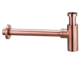 Design Sifon Copper Rosie Geborsteld Brons afvoer sifon wastafel Koper