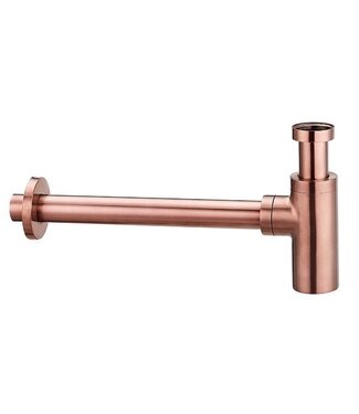 SANI-SUPPLY Design Sifon Copper Rosie Geborsteld Brons afvoer sifon wastafel Koper