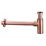 SaniPRO Design Sifon Copper Rosie Geborsteld Brons afvoer sifon wastafel Koper