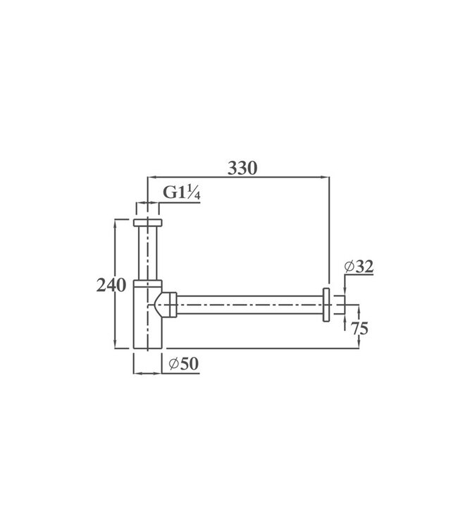 Design Sifon Copper Rosie Geborsteld Brons afvoer sifon wastafel Koper