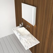 Badkamerspiegel Maxi 100x60cm Geintegreerde Zij LED Verlichting Verwarming Anti Condens Inclusief 2 Stopcontacten Badkamerspiegel Maxi 100x60cm Geintegreerde Zij LED Verlichting Verwarming Anti Condens Inclusief 2 Stopcontacten