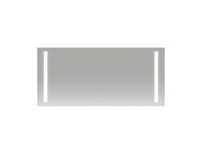 Badkamerspiegel Maxi 120x60cm Geintegreerde Zij LED Verlichting Verwarming Anti Condens Inclusief 2 Stopcontacten